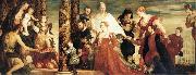 Paolo  Veronese The Madonna of the house of Coccina Spain oil painting artist